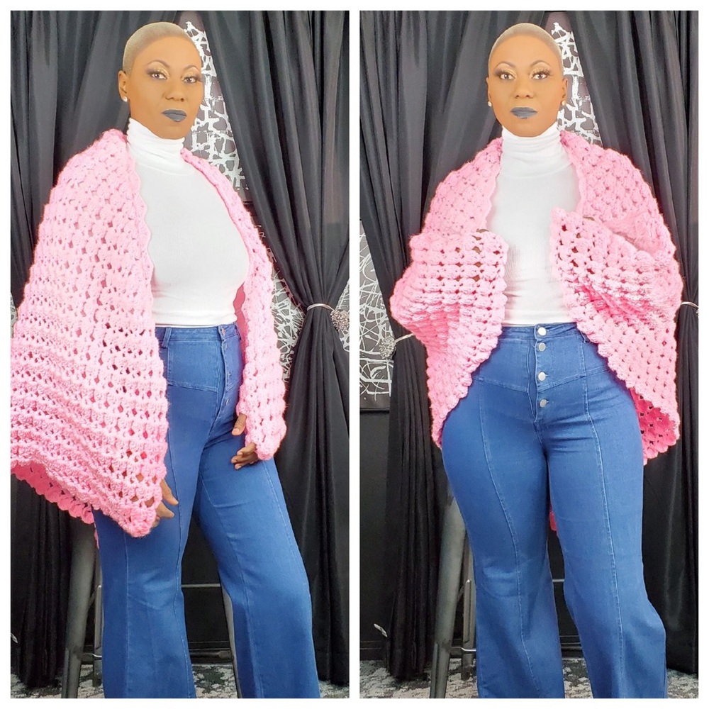 Nice and beautiful pink shawl